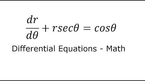 Calculus Help: Differential Equations - Technique to solve dr/dθ+rsecθ=cosθ