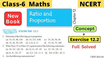 Class 6 Maths NCERT Chapter 12 Ratio and Proportion Exercise 12.2 Full Solved | #class6 #cbseworldz