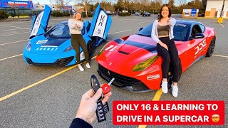 DAD SURPRISES DAUGHTERS WITH THE KEYS TO HIS SUPERCARS! *ONLY 16 & 17 Years Old*