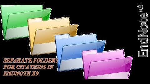 Create 2 separate folders for citations in EndNote X9 #endnotelibrary #endnote #tutorial