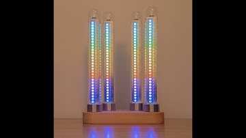 Vintage RGB Tube Sound Level Meter Digital Clock Music Spectrum Visualizer