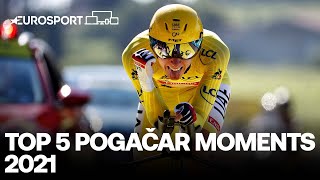 Top 5 Tadej Pogačar Moments in 2021! | Eurosport