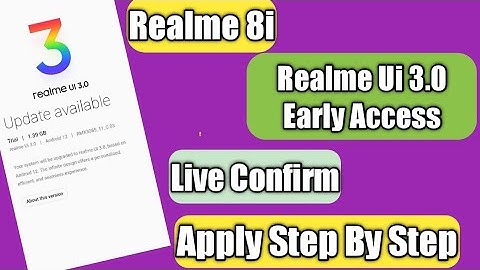 Realme 8i Realme Ui 3.0 Early Access Live Confirm | Apply Step By Step