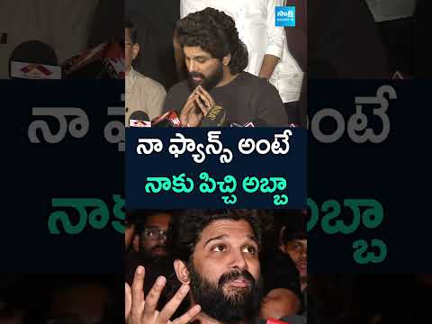 నా ఫ్యాన్స్ అంటే నాకు పిచ్చి అబ్బా alluarjunpressmeet sandhyatheatreincident pushpa2 sakshitv