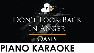 Oasis - Don't Look Back In Anger - Piano Karaoke Instrumental Cover with Lyrics