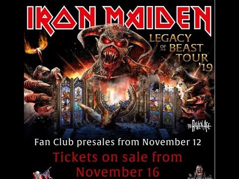 IRON MAIDEN announce 2019 "Legacy Of The Beast" N.A. tour w/ The Raven Age..!