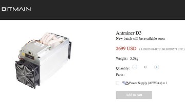 BITMAIN ANTMINER D3 15GH/s DASH X11 ASIC MINER - CRAZY POWERFUL