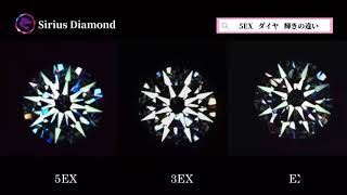 「5EXカットと3EXカット」ダイヤの輝きの違い