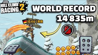 🏔️🔥THIS RECORD IS PURE SKILL!!! 14 835m No Fuel WORLD RECORD in UPHILL 1  | HILL CLIMB RACING 2