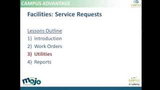 Facilities: Service Requests Utilities Overview