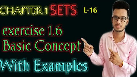 Sets Chapter 1 Exercise 1.6 INTRODUCTION With Example 23 to 27 Class 11th math NCERT