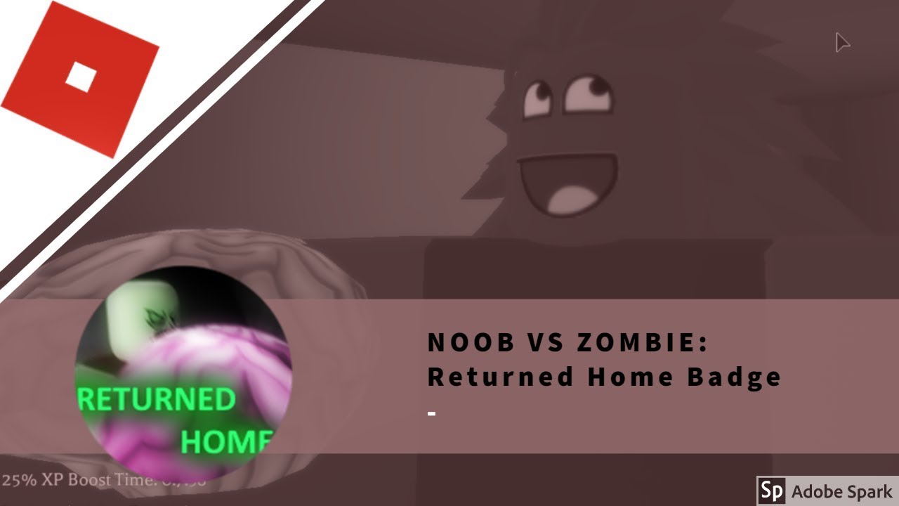 Tutorial Noob Vs Zombie How To Get Returned Home Badge Youtube - noobs vs zombies roblox