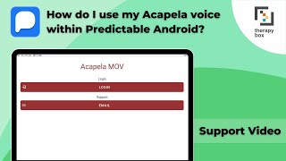 How do I use my Acapela voice within Predictable Android | Predictable Support Library screenshot 4