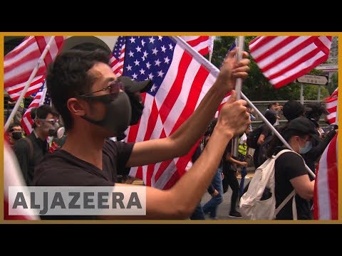 Hong Kong protesters march to US consulate calling for support