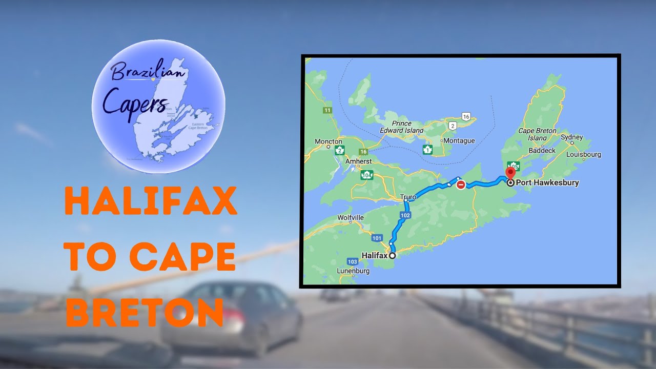ROAD from HALIFAX DOWNTOWN to CAPE BRETON ISLAND in the WINTER Nova