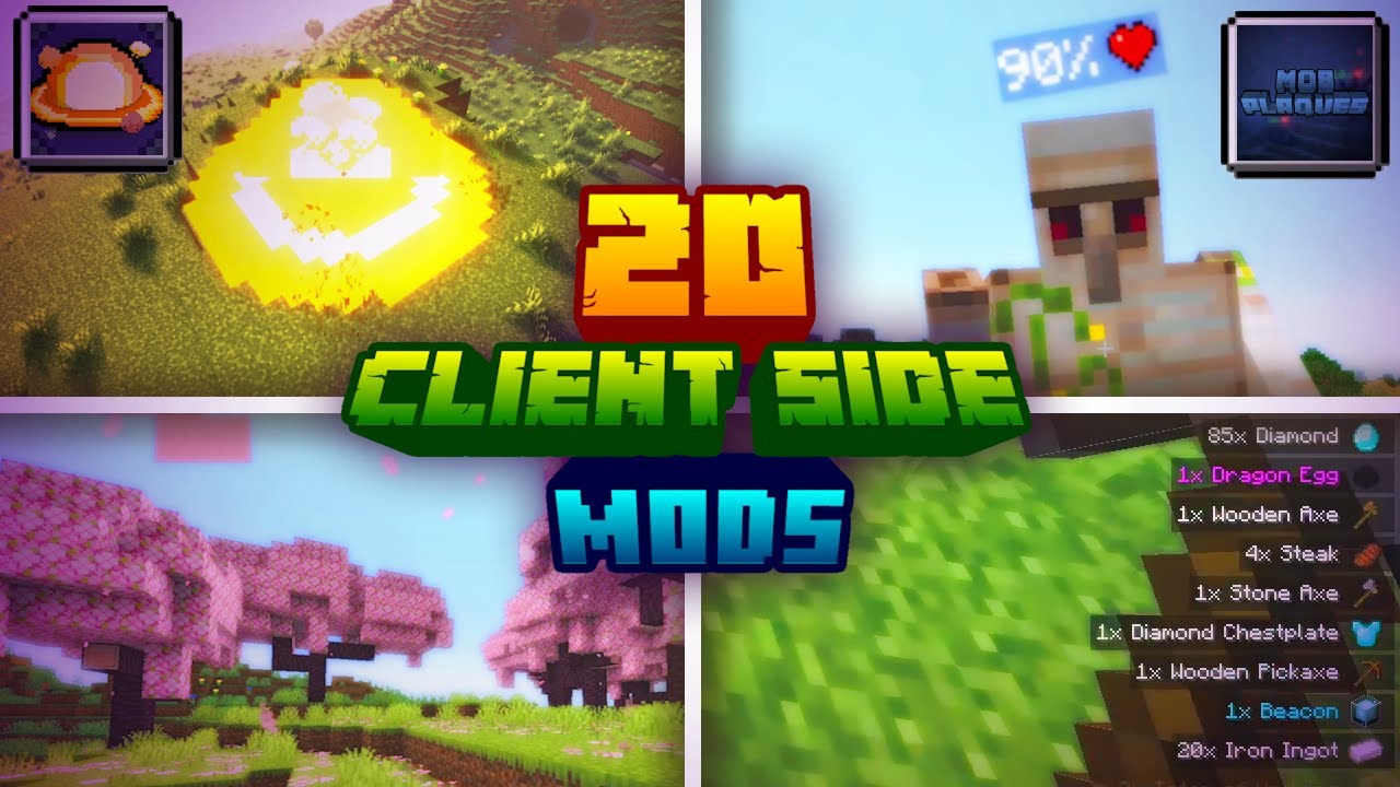 The BEST 20 Minecraft Client Side Mods for 2025 (Forge & Fabric)