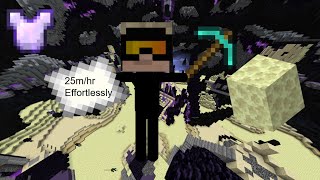 The Effortless Alternative To Diamond Mining - Endstone Mining 25Mhr - Hypixel Skyblock Ironman