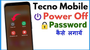 Tecno Mobile Power Off Password | How To Set Require Password To Power Off In Tecno