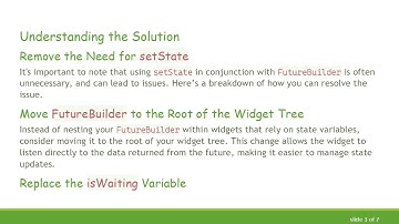 Understanding setState and FutureBuilder in Flutter: Why Your Variables Might Not Be Updating