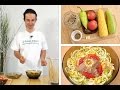 Спагети от тиквички с вкусен сос от кълнове и зеленчуци