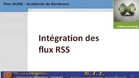 eXeLearning : Intégration des flux RSS