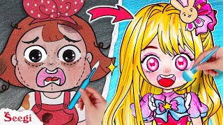 [paper diy] OSHI NO KO Ruby Cosplay  Makeover Tranformation | Stop Motion DIY