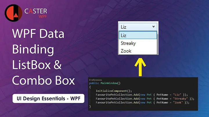 How to Bind Combo Box and List Box in WPF C#