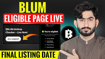 BLUM Airdrop Eligibility Checker Live | Blum Airdrop Listing Date | Blum Airdrop Checker