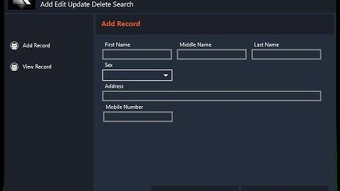 Vb.net Add Edit Delete search Mysql