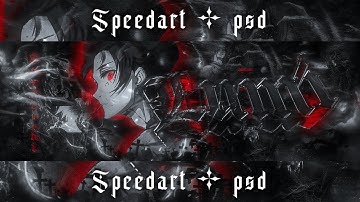 this is how to make an insane anime header speedart psd