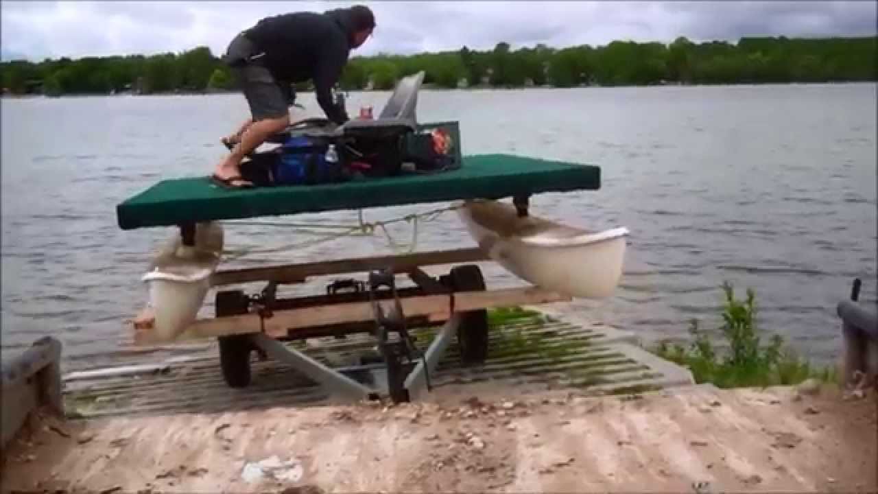 How to Build an Electric Pontoon Boat Using an Old Hobie 