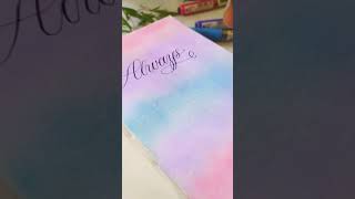 Make a pretty background and lettering piece with me ✨#calligraphy#background#watercolor#copperplate screenshot 4