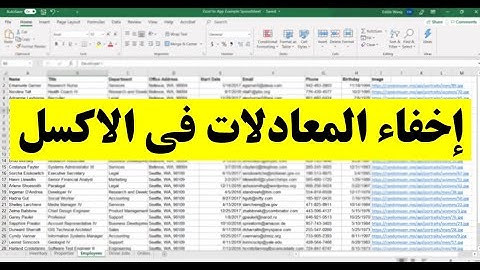 ازاى تخفى المعادلات فى شيت الاكسل