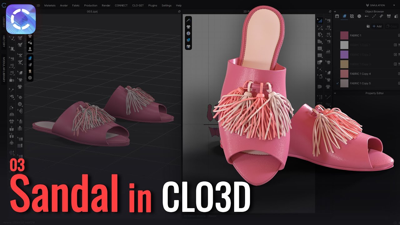 How to Create Stylish Pink Tassel Mules in CLO 3D