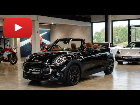 Mini Cooper Cabriolet in Midnight Black with Leather Chester Malt Brown