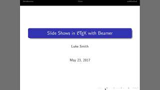 Making a Pro Presentation with LaTeX's Beamer!