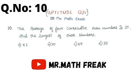 Aptitude Question and Answer Q.No: 10 | Mr. Math Freak |