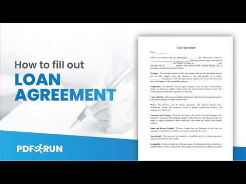 How To Fill Out Loan Agreement Online | PDFRun