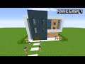 Beautiful two-story house in the style of Hi-Tech in MINECRAFT How to Build a House in MINECRAFT