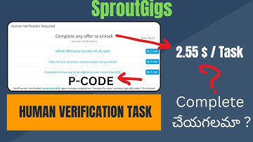 Human Verification Task in SproutGigs | P Code | Online Work from home