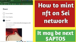 How to mint Nft on sei network