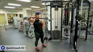 Cable Machine Single Arm Face Pull | Exercise Demo | Coaching Software | QuickCoach