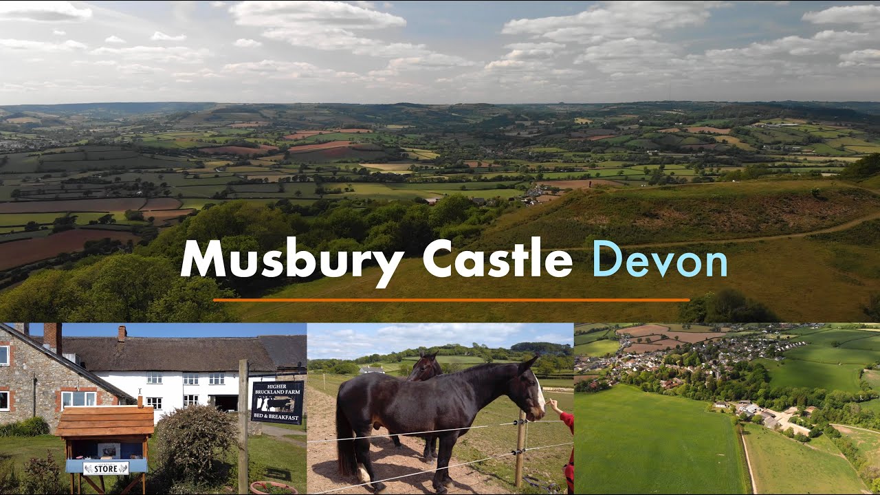 Aerial view of Musbury Castle, Devon and the surrounding Axe Valley YouTube
