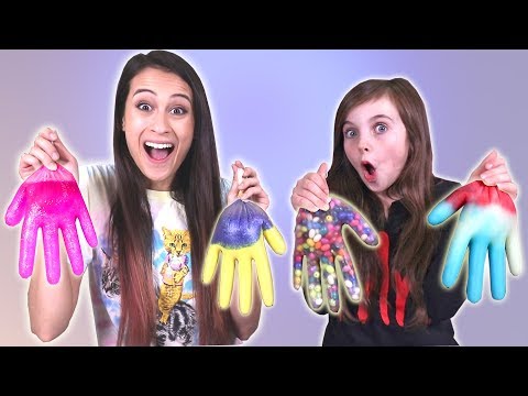 MYSTERY SLIJM HANDSCHOENEN CHALLENGE! met BIBI || Slime Sunday