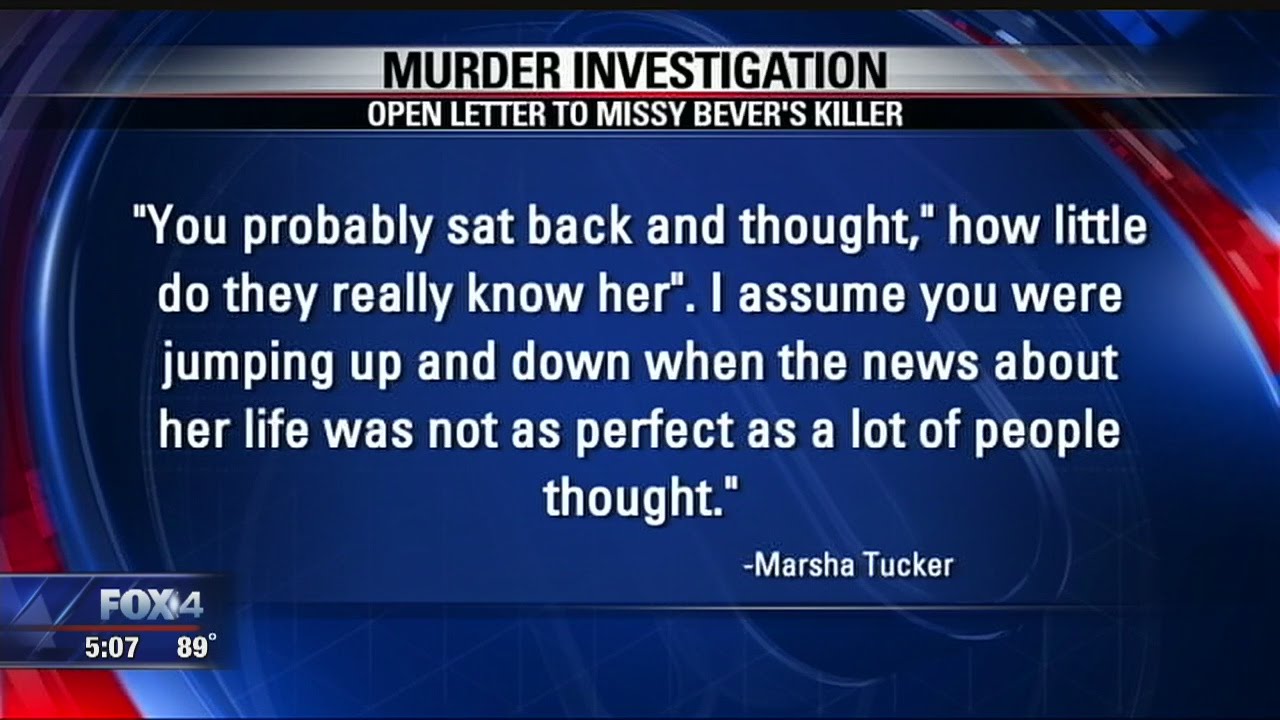 Family writes Mother's Day letter to Missy Bevers' killer YouTube