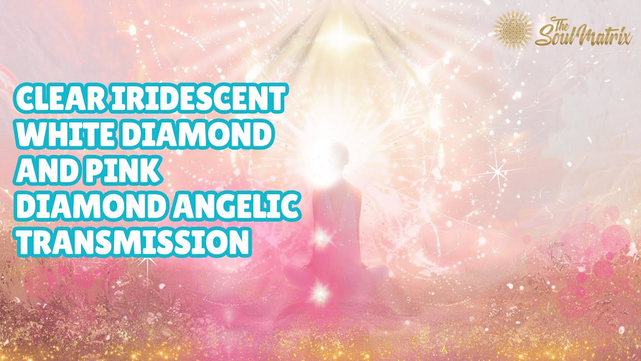 Clear Iridescent White Diamond and Pink Diamond Angelic Transmission