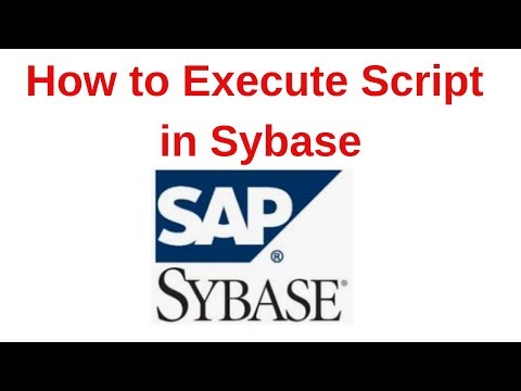 9. Sybase Tutorial: How to execute script in Sybase Server