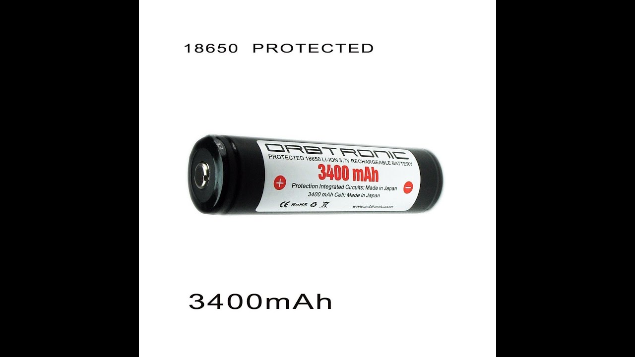 18650 Protected Button Top battery Panasonic-Orbtronic (FREE