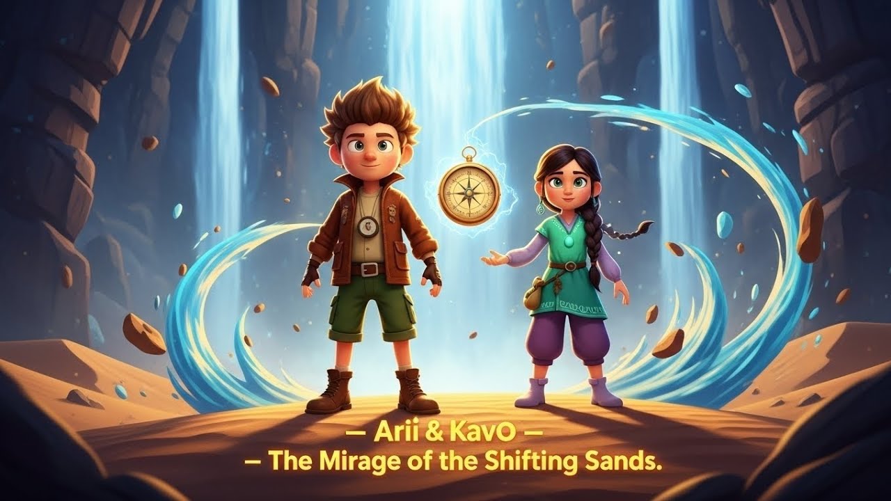 Ari & Kavo The mirage of the shifting Sands magical cartoon story! Dreamstar magic 2M 