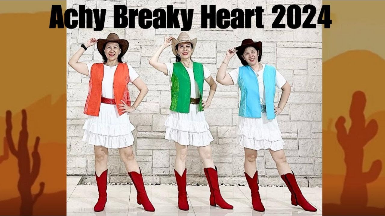 Achy Breaky Heart 2024 Line Dance (demo & count) - YouTube
